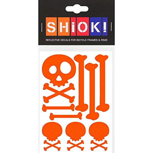 SHIOK! RAHMENAUFKLEBER Skull & Bones (Orange) von SHIOK!