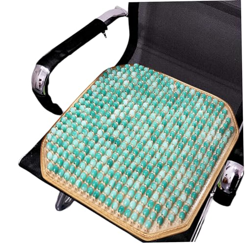 SHITOOMFE Autositzkühlkissen Sommer Synthetic Green Green Jade Perlen Autositz Cover Stuhl Kissen für Office Home Quadrat von SHITOOMFE