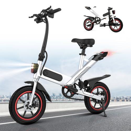 SHIZHUNIAO Elettrica-Fahrrad, Elektrofahrräder, E Bike mit 14/12 Zoll Reifen, Ebike Klapprad mit Lithium-Batterie 36V 10.4Ah, Reichweite 30-45km, Maximale Geschwindigkeit bis zu 25km/h von SHIZHUNIAO
