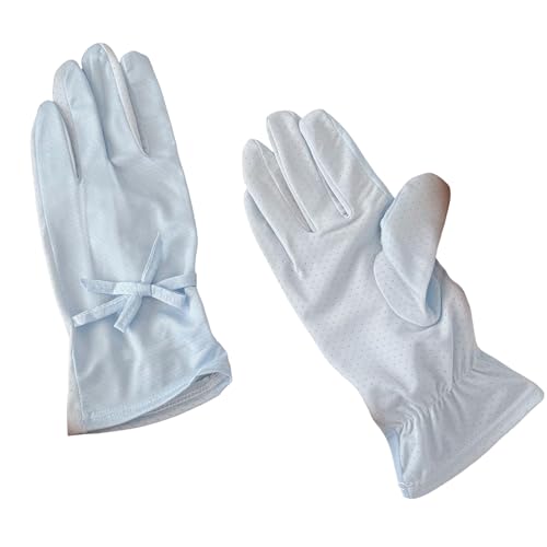 SHOOYIO Kühlende Handschuhe mit UV-Sonnenschutz, für Damen, Outdoor-Sport, kühlende Handhandschuhe, hochsaugfähig, Eisseide, Handschuhe zum Radfahren, atmungsaktive Handschuhe für Sport von SHOOYIO