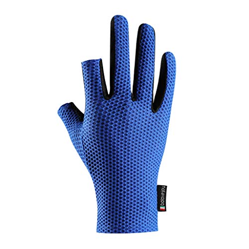 SHOOYIO Unisex Eisseide Fahrradhandschuhe, Angelhandschuhe, 2 geschnittene Finger, UV-Schutz, Sonnenschutz, rutschfest, atmungsaktiv, kühlender Handschuh, Winterhandschuhe von SHOOYIO