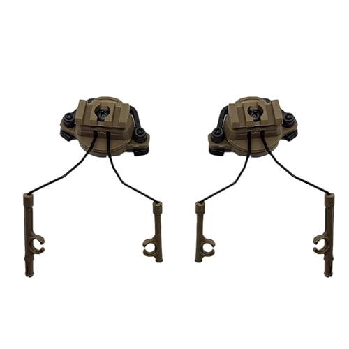 Tacticals Helm-Airsoft-Headset-Halter, Schnellhelm-Schienen-Adapter-Set für 19–21 mm verstellbare Halterung, Headset-Helmadapter, 1 Paar von SHOOYIO