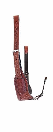 SHOWMEN CRAFT Western Horse Tooled Leather Rear Flank Saddle Oily Tan Roper Back Tan Cinch with Billets von SHOWMEN CRAFT
