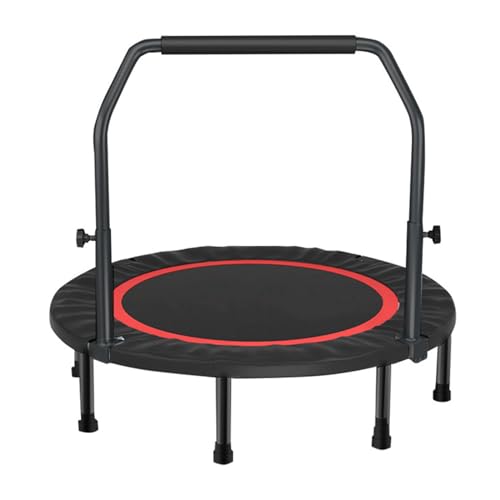 Mini Fitness Trampoline with Adjustable Foam Handle, 40/48'' Foldable Trampoline,Trampoline Exercise Jumping Rebounder, Indoor/Outdoor Fitness Body Exercise (Size : 40Inch) von SHUQICAINA