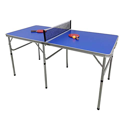9,2kg Outdoor Indoor MDF + Aluminiumlegierung Tischtennisplatte Klappbar Tischtennistisch Tischtennis-Set mit 1 Netz, 2 Schläger und 3 Tischtennisbälle für Jung und Alt bei jeder Gelegenheit von SHZICMY