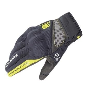 Moped Handschuhe Atmungsaktive, dünne Motorradhandschuhe for Frühling/Sommer, Anti-Fall-Reithandschuhe, Touchscreen Motorradhandschuhe Damen (Color : GK-163 Black Yellow, Size : XL) von SHuuL