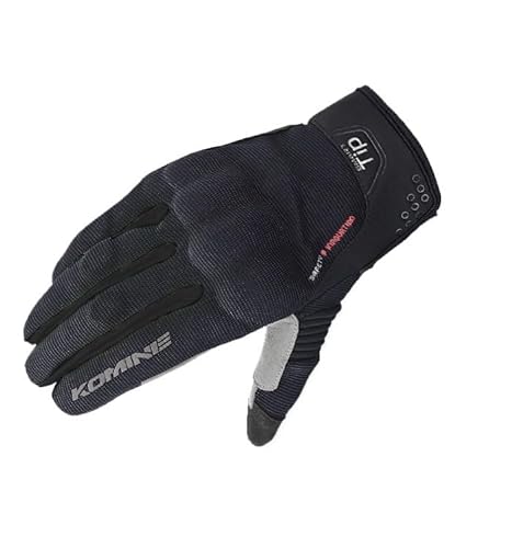 Moped Handschuhe Atmungsaktive, dünne Motorradhandschuhe for Frühling/Sommer, Anti-Fall-Reithandschuhe, Touchscreen Motorradhandschuhe Damen (Color : GK-183 Black, Size : M) von SHuuL