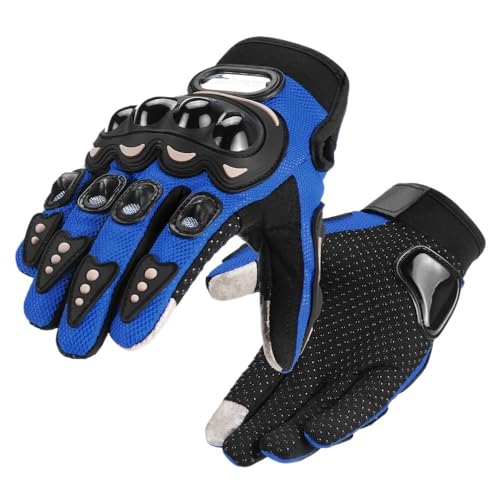 Moped Handschuhe Blaue Motorradhandschuhe, Touchscreen, Motocross-Motorradfahrer-Handschuhe, rutschfeste Reithandschuhe, schützende Anti-Fall-Guantes Moto Motorradhandschuhe Damen (Color : SU05 RD, von SHuuL