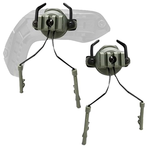 Fast Tactical Helm Arc/M-Lok Rail Headset Bracket Adapter, Kopfhörer Ohrenschützer Zubehör, 360° drehbare seitliche Aufhängung Halterung (Grün) von SIANKO