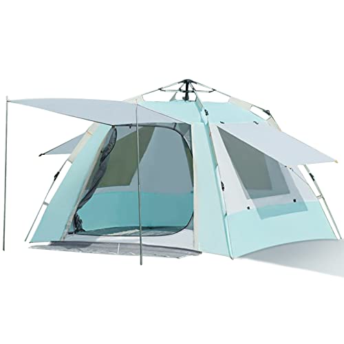 Automatisches Pop-Up-Zelt für 3–4 Personen, 4-Jahreszeiten-Campingzelt, wasserdicht, sofort tragbar, Kuppelzelt mit Tragetasche für Familien, Camping, Wandern von SIBEG