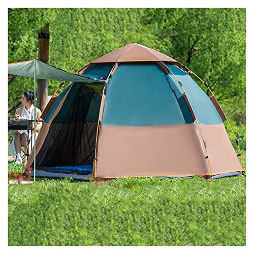 Campingzelte und -unterstände, Pop-Up-Zelte für Camping, Zelte für Camping, einfacher Aufbau, wasserdicht, Familienzelt für 3–4 Personen mit Sichtschutzraum, einfach aufzubauen (Farbe: Blau) (Grün) von SIBEG