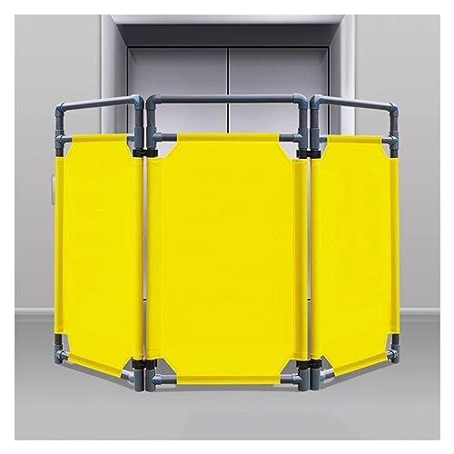Einziehbare Verkehrsbarrikade, klappbare Sicherheitsbarrikade, Leichter Trennwand-Einfahrtszaun, Toilettenaufzug-Wartungsbarrikade, 99 cm hoch (Farbe: Gelb, Größe: 10 Stück) von SIBEG