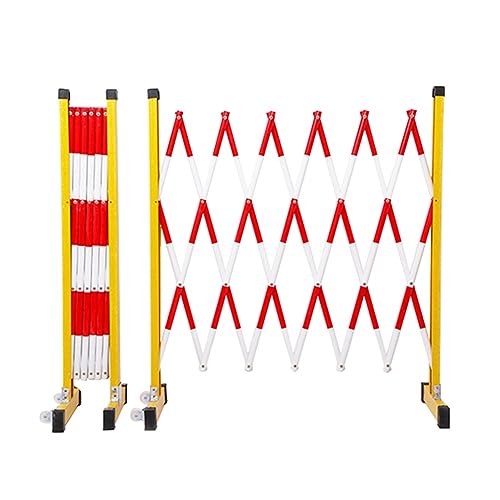 Erweiterbarer Metallbarrikade-Edelstahl-Einziehzaun, mobiles Sicherheitsbarrierentor, einziehbarer Verkehrszaun für Einfahrt, Schule, Krankenhaus, leicht zu bewegen (Farbe: Rot + Weiß, Größe: 1) von SIBEG