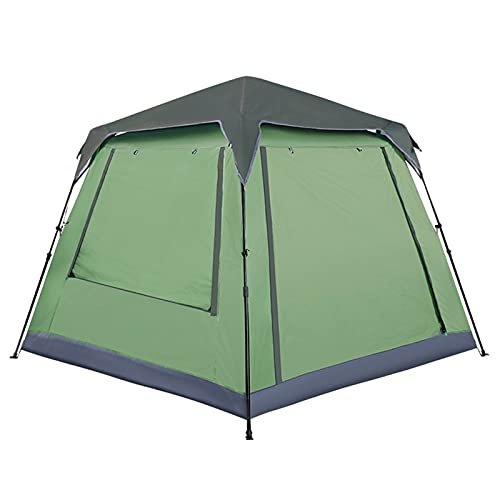 Familienzelt, 6/10-Personen-Zelt für Camping, wasserdicht, einfacher Aufbau mit großem Netz zur Belüftung, tragbare Faltbare Outdoor-Zelte, UV-Schutz-Sonnenschutz, Festival Essential (Farbe: Grün) von SIBEG