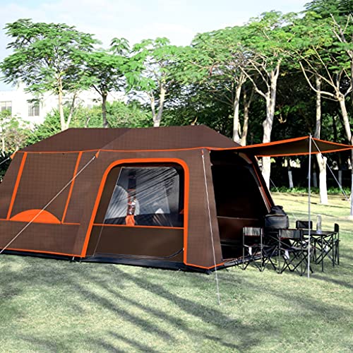 Familienzelte für Camping, Grill-Campingzelt im Freien, Zelt für 4–6 Personen, 4-Jahreszeiten-Zelte, unverzichtbar für Festivals, Familienzelt mit 1 Schlafzimmer (Farbe: Braun) (Braun) von SIBEG