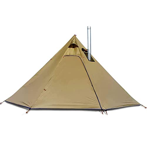 Pyramidenzelt, heiße Zelte mit Herdlochfenstern, Outdoor-Camping, Familien-Tipi, Indianerzelt für 2–4 Personen, für Outdoor-Reisen, Wanderzubehör von SIBEG