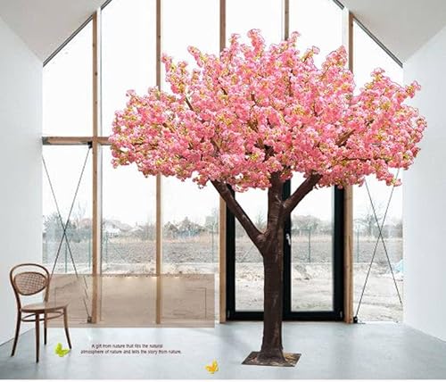 SIBEG Große Pflanze Wunschbaum Künstliche Kirschblütenbäume Simulation Pfirsichblütenbaum Gefälschte Seidenblume Pfirsichdekoration Innen-Außen-Party Restaurant Einkaufszentrum Dekorat 5 * 5 m von SIBEG