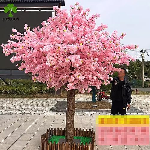 SIBEG Handgemachte gefälschte Sakura-Seidenblume, japanischer künstlicher rosa Kirschblütenbaum, Wunschbaum für Hochzeitsveranstaltung, Party, Restaurant, Einkaufszentrum, Dekoration, 5 x 5 m von SIBEG