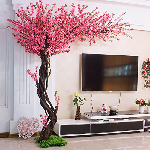 SIBEG Künstlicher Kirsch-/Pfirsichblüten-Baumbogen, rosa, künstliche Sakura-Blumenbäume für Büro, Schlafzimmer, Party, Hochzeitsdekoration, mehrere Größen, Rosa – 1,8 x 1 m von SIBEG