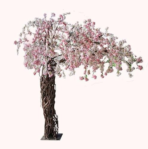 SIBEG Künstlicher Kirschblütenbaum, Innendekoration, Hochzeitsfotografie, künstlicher Baum, großer künstlicher Pfirsichblüten-Wunschbaum, 2,4 x 2 m von SIBEG