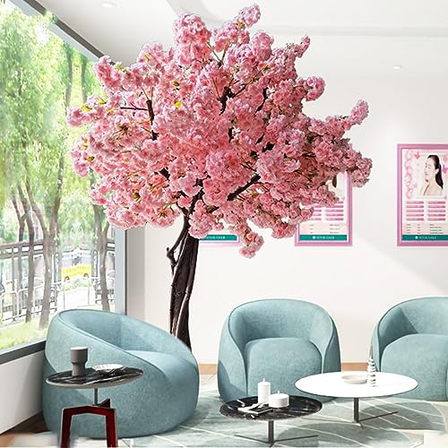 SIBEG Künstlicher Kirschblütenbaum für Hochzeiten, Blumendekoration, künstliche Kirschblütenbäume, rosa, künstliche Sakura-Blume, für drinnen und draußen, Zuhause, Büro, Rosa, 2,4 m von SIBEG