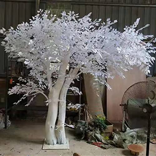 SIBEG Künstlicher weißer Banyanbaum, Glücksbaum, Moderne Hochzeitsdekoration, perfektes Einweihungsgeschenk, Simulationspflanzen, große Landschaftsgestaltung, grün, 1,5 x 1,5 m von SIBEG