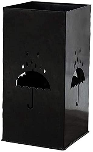 SIBEG Schirmständer aus Metall, kreativer Aufbewahrungskorb, multifunktionaler Schirmeimer für Zuhause und Büro, 2 Farben, 20 x 20 x 40 cm (weiß) (schwarz) von SIBEG