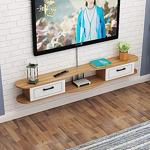 SIBEG TV-Schrank, TV-Lowboard, schwebende Regale, schwebendes TV-Ständer-Komponentenregal, an der Wand montierte TV-Medienkonsole, platzsparend und leicht zu reinigen, 100/120/140/160 cm, leicht zu von SIBEG