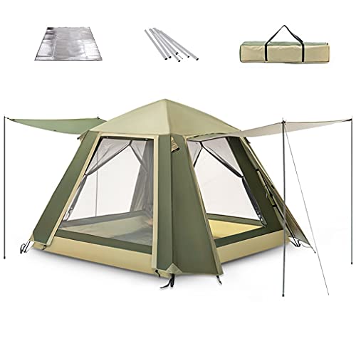 Zelt-6-Personen-Camping-Zelte, Pop-up-Zelt, Instant-Zelt für Familien, Festivalzelt 210 x 210 x 170 cm, wasserabweisend, Outdoor-4-Personen-Zelt, doppellagig, tragbar für alle Jahreszeiten (Farbe: von SIBEG
