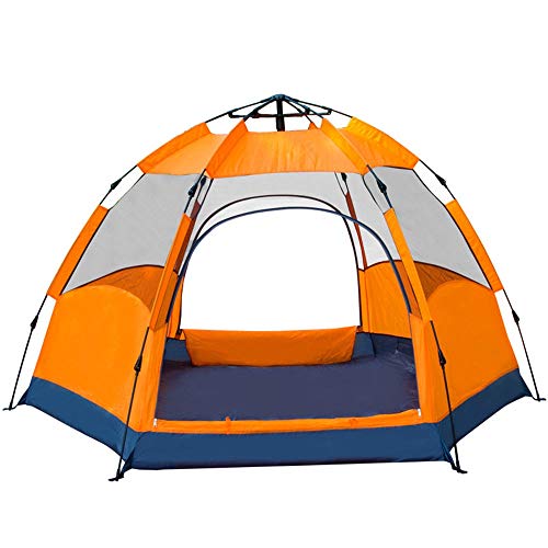 Zelt Großes Zelt Campingausflug Regensicheres sechseckiges automatisches Zelt im Freien 3-4 Personen 5-8 Personen Mehrpersonen-Doppelschicht-Campingzelt von SIBEG