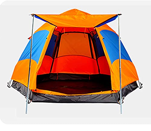 Zelt im Freien, für Campingausflüge, 5–8 Personen, Pop-up-Campingzelt, doppeltes sechseckiges Strand-Automatikzelt mit Hall-Pole-Konto, Strandzelt im Freien, Sonnenschutz von SIBEG