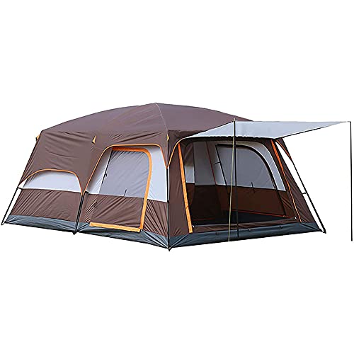 Zelte für Camping mit Veranda, doppelschichtiges Kuppel-Familiencampingzelt im Freien mit 2 extra dunklen Schlafkabinen für Autofahrten, Festivaltreffen und Picknicks von SIBEG