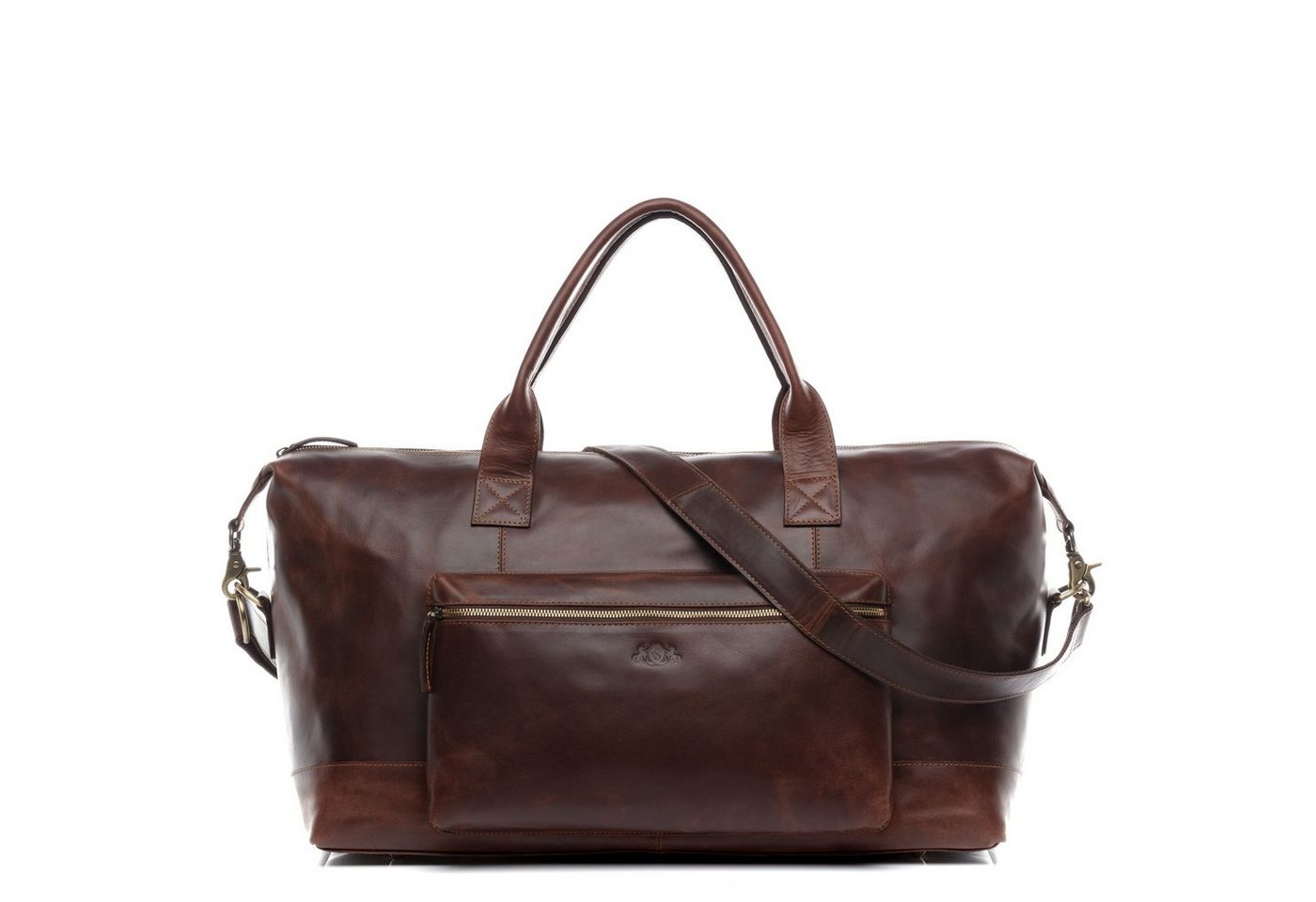 SID & VAIN Reisetasche echt Leder Weekender groß Ledertasche braun BRIXTON, Echtleder Reisegepäck für Damen & Herren, Sporttasche XL braun von SID & VAIN