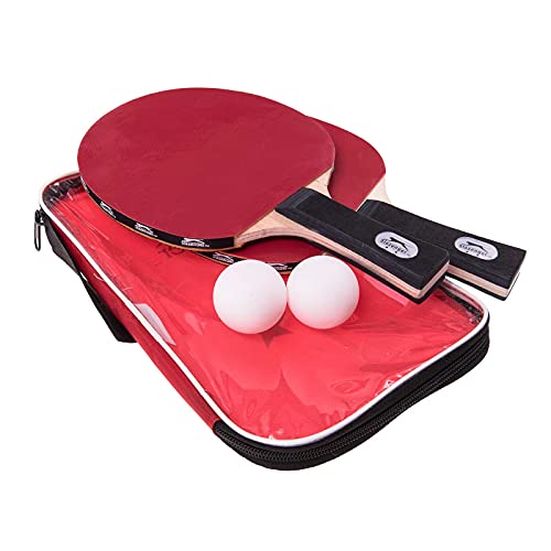 SIDCO Tischtennisschläger 2 Schläger mit 2 Bälle + Tasche Tischtennis Ping Pong Set von SIDCO