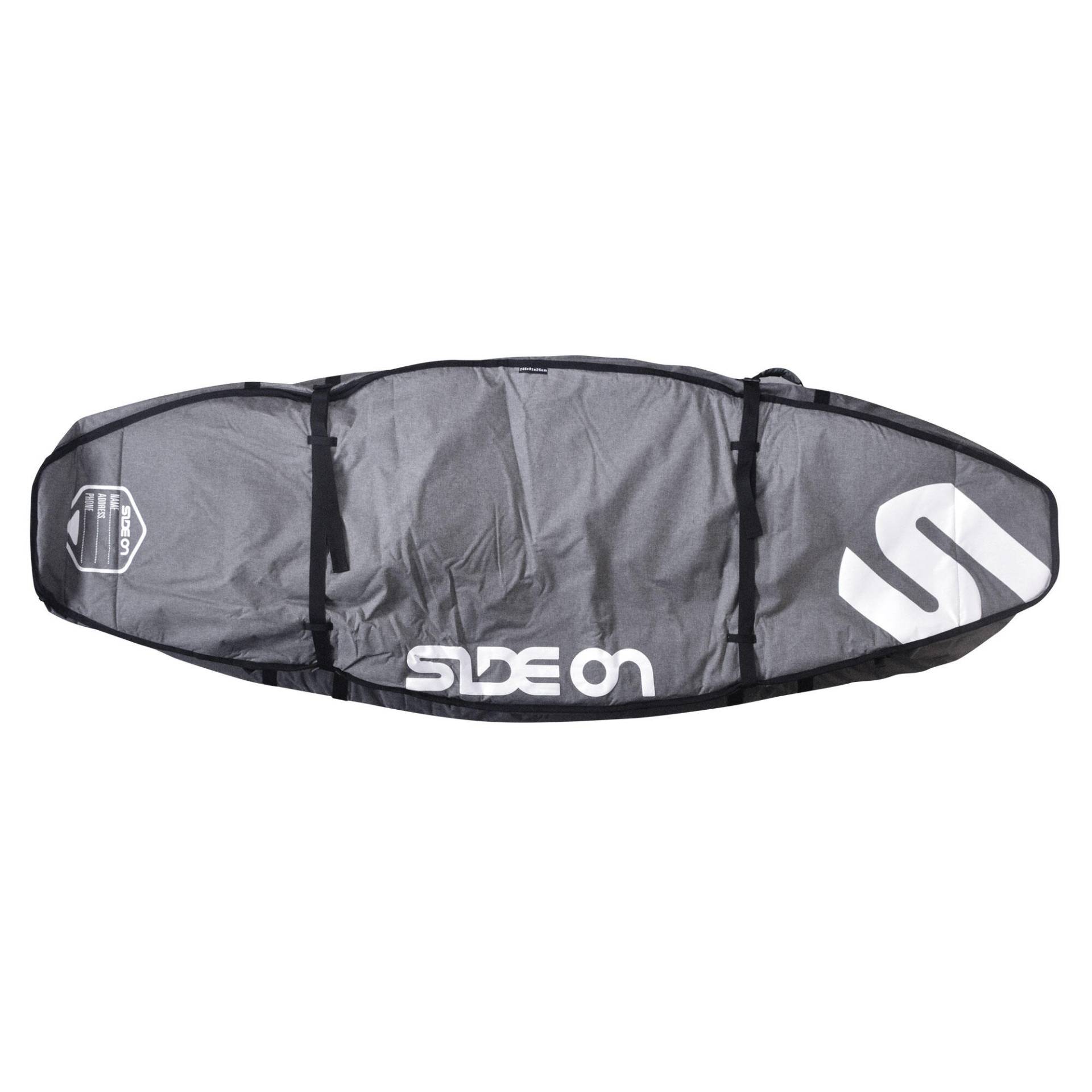 Boardbag Windsurfboard Doppelhülle 10 mm 245/85 cm Side On grau/weiss von SIDE ON