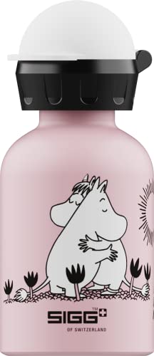 SIGG - Alu Trinkflasche Kinder - KBT Moomin love - Auslaufsicher - Federleicht - BPA-frei - Klimaneutral Zertifiziert - Pink - 0,3L von SIGG