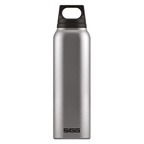 SIGG Hot & Cold Brushed (0.5 L) Thermo Trinkflasche, schadstofffreie und isolierte Edelstahl Trinkflasche, einhändig bedienbare Outdoor Thermo-Flasche von SIGG