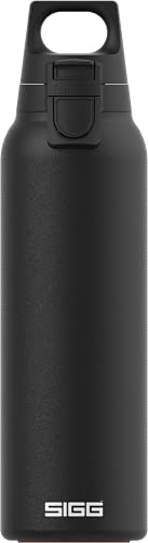 SIGG Hot & Cold ONE Light Black (0.55 L) Thermo Trinkflasche, schadstofffreie und isolierte Edelstahl Trinkflasche, einhändig bedienbare Outdoor Thermo-Flasche von SIGG
