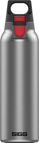 SIGG Hot & Cold ONE Light Brushed (0.55 L) Thermo Trinkflasche, schadstofffreie und isolierte Edelstahl Trinkflasche, einhändig bedienbare Outdoor Thermo-Flasche von SIGG