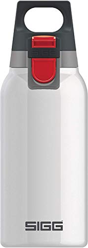 SIGG Hot & Cold ONE White (0.3 L) Thermo Trinkflasche, schadstofffreie und isolierte Edelstahl Trinkflasche, einhändig bedienbare Outdoor Thermo-Flasche von SIGG