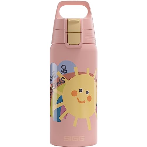 SIGG - Isolierte Trinkflasche Kinder - Shield Therm Kids - Für kohlensäurehaltige Getränke geeignet - Auslaufsicher - Spülmaschinenfest - BPA-frei - 90% recycelter Edelstahl - 0,5L von SIGG