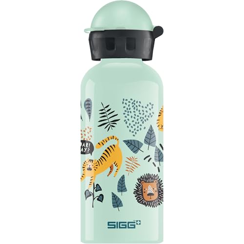 SIGG - Alu Trinkflasche Kinder - KBT Jungle TZZ - Auslaufsicher - Federleicht - BPA-frei - Klimaneutral Zertifiziert - Hellgrün- 0,4L von SIGG