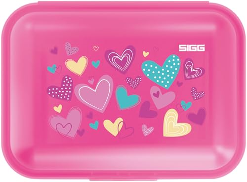 SIGG - Kinder Brotdose 1L - Viva Lunchbox Hearts - Federleicht - Spülmaschinenfest Mikrowellengeeignet - BPA-frei - Ideal Für Die Schule - Pink - 1L von SIGG