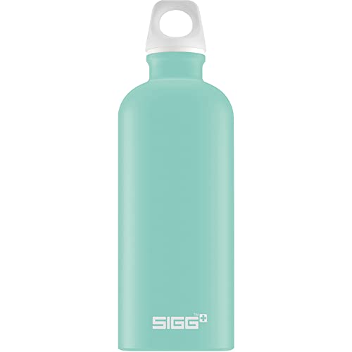 SIGG - Alu Trinkflasche - Traveller Glacier Touch - Klimaneutral Zertifiziert - Für Kohlensäurehaltige Getränke Geeignet - Auslaufsicher - Federleicht - BPA-frei - Hellblau - 0,6L von SIGG