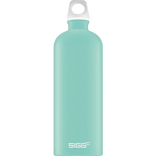 SIGG Lucid Glacier Touch Trinkflasche (1 L), schadstofffreie und auslaufsichere Trinkflasche, federleichte Trinkflasche aus Aluminium von SIGG