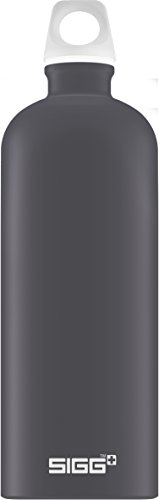 SIGG - Alu Trinkflasche - Traveller Shade Touch - Klimaneutral Zertifiziert - Für Kohlensäurehaltige Getränke Geeignet - Auslaufsicher - Federleicht - BPA-frei - Grau - 1L von SIGG