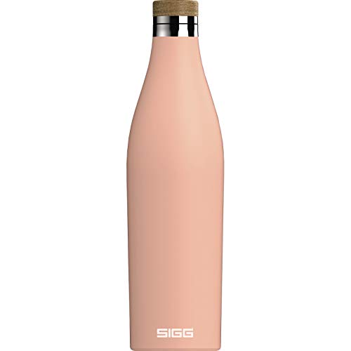 SIGG - Isolierte Trinkflasche - Meridian - Auslaufsicher - Extra schlank - BPA-frei - Plastikfrei - Doppelwandiger 18/8-Edelstahl - Bambus-Schraubverschluss - Pink - 0,7L von SIGG