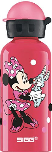 SIGG - Alu Trinkflasche Kinder - Minnie Mouse - Auslaufsicher - Federleicht - BPA-frei - Klimaneutral Zertifiziert - Pink - 0,4L von SIGG