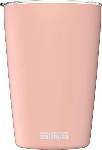 SIGG Neso Cup Shy Pink Thermobecher (0.3 L), schadstofffreier und isolierter Kaffeebecher, Coffee to go Becher aus 18/8 Edelstahl, mit Keramik Pure Ceram Beschichtung von SIGG