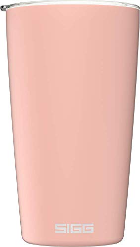 SIGG Neso Cup Shy Pink Thermobecher (0.4 L), schadstofffreier und isolierter Kaffeebecher, Coffee to go Becher aus 18/8 Edelstahl, mit Keramik Pure Ceram Beschichtung von SIGG